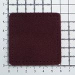 Заплатки пришивные из замши, квадрат 6см с перфорацией, 2 шт, 100% кожа, 31 бордовый, 59112