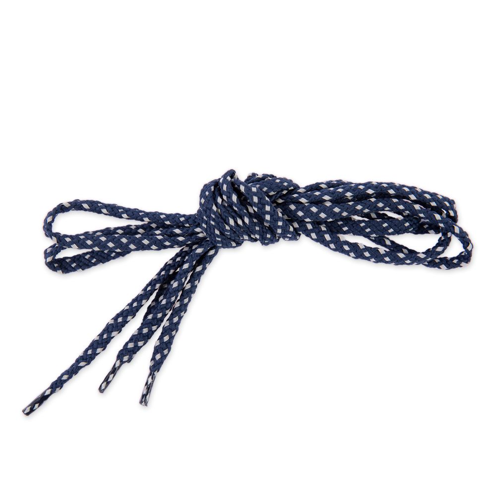 Шнурки со светоотражающей полосой 6 мм, 120 см, 10 пар(a) синий, Gamma 07с2355/120