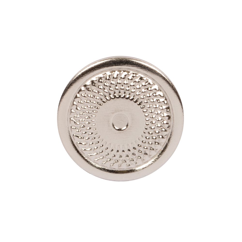 Кнопка Альфа (S-образная) ⌀15.0 мм, 36 шт, металл, нерж., 04 никель, MIKRON JK 006