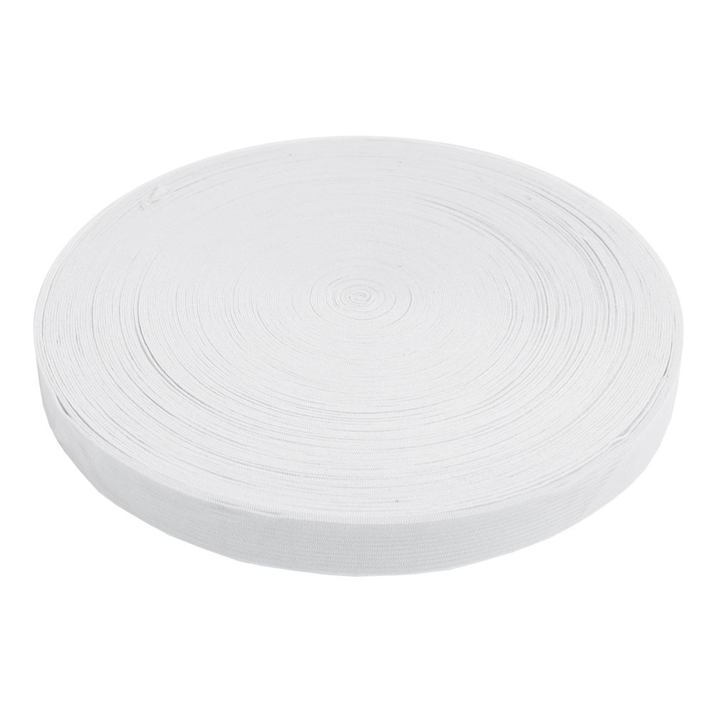 Резинка вязаная 20 мм, / 50 метров, белый, Gamma RV-20 W