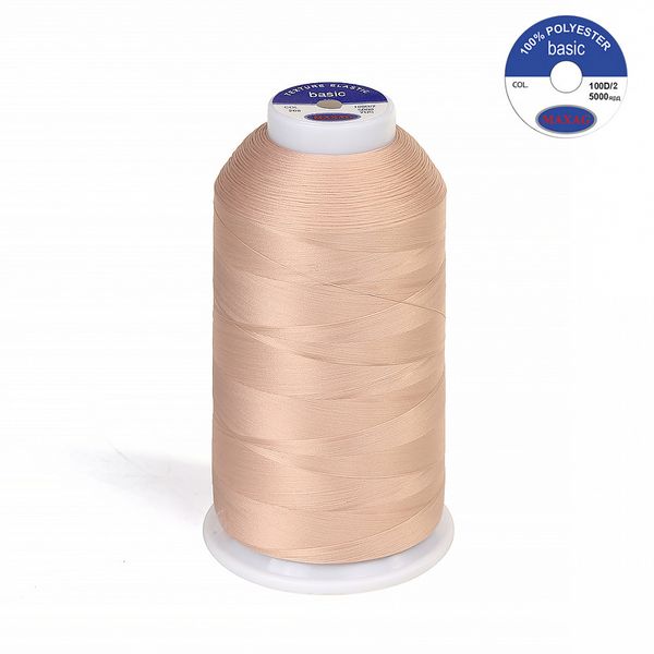 Нитки эластичные текстурированные Max 100D/2, 5000 м, 208 серебристый пион, 1 катушка