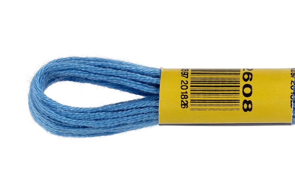 Мулине ПНК им.Кирова цв.2608 т-голубой, Россия, 24 мотка по 8 метров