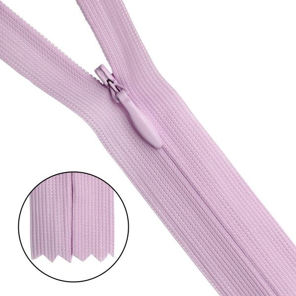 Молния потайная (скрытая) Т3 (3 мм) 1 зам., н/раз., 50 см, сирен, 31309 / 50, 10 шт