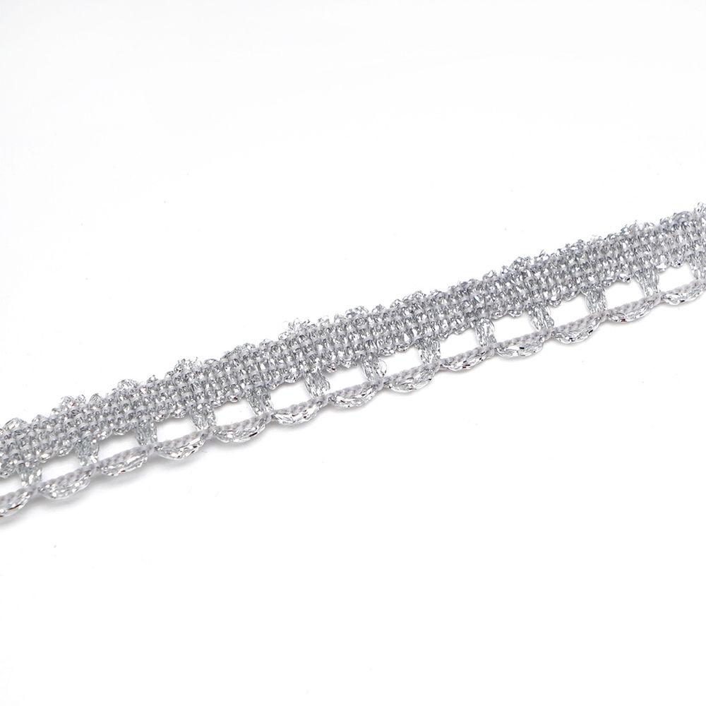 Тесьма 10 мм, 16м (серебро)