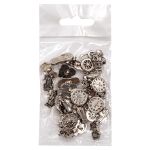 Украшения декоративные пуговицы Путешествие, AS/серебро, 24 шт