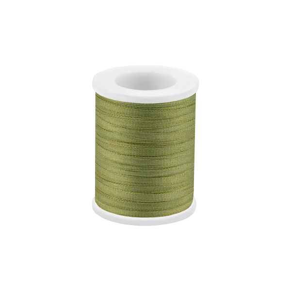 Лента (тесьма) шелковая 2.0 мм / 45.5±0.5 метров, №212 св. зеленый, Gamma SR-2