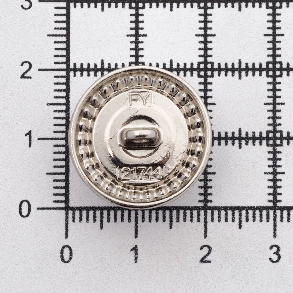 Пуговицы на ножке 32L=20 мм, металл, Silver (серебристый), 10 шт, MP15