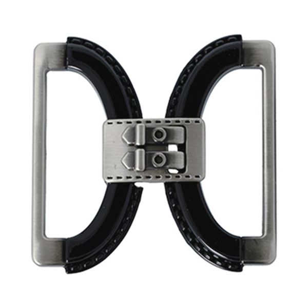 Застежка декоративная металл 68х68 мм, 10 шт, 04 никель (черный), Micron GH 1070