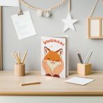 Кристальная (алмазная) мозаика Фрея ALVO-516, открытка, Счастливый лисенок, 13.5х20 см