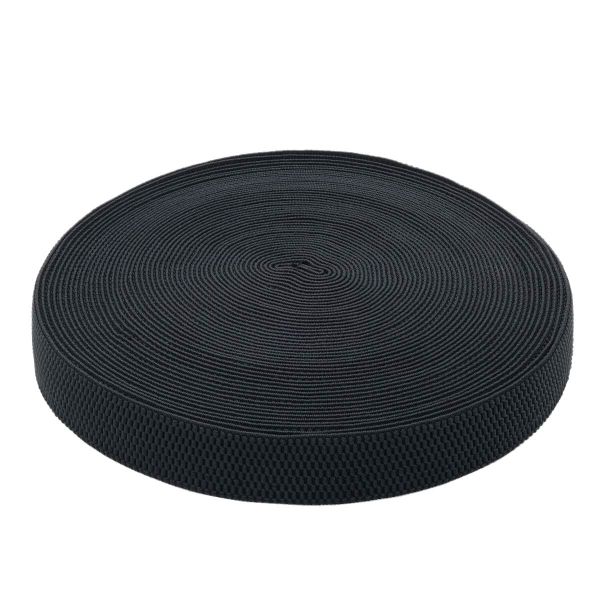 Резинка для подтяжек (помочная) 40.0 мм / 25 метров, черный