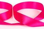 Лента атласная 1-сторонняя 25.0 мм / 33±2 метра, №514N(17-2435) фуксия(неон), Gamma