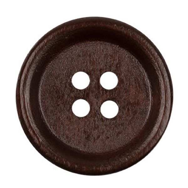 Пуговицы 4 прокола дерево 11 мм, 24 шт, №D331 коричневый, Blitz DRN 0001
