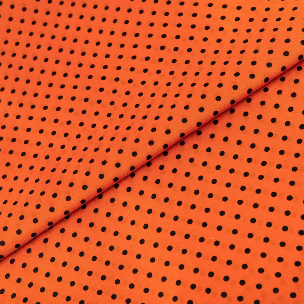 Ткань блузочная Poly satin 75 г/м², 200х145 см, 6 оранжевый/ черный, Gamma PSS-002