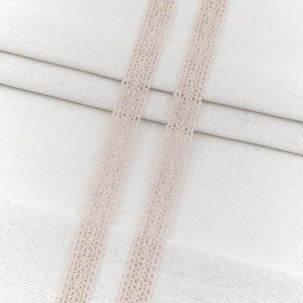 Тесьма отделочная 15 мм / 20 метров, 1621 хлопок, вязаная, цв. с-бежевый, 29397