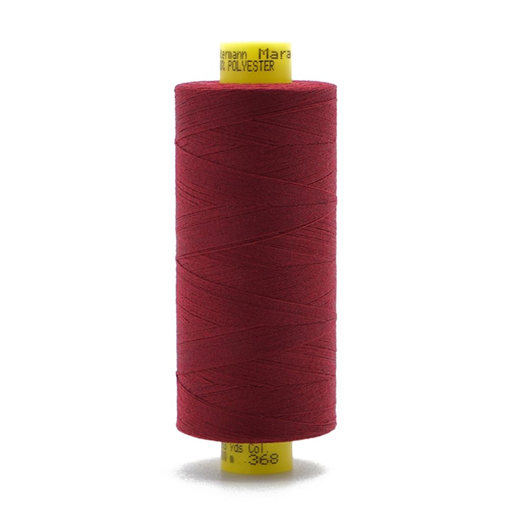 Нитка особо тонкая Gutermann Mara №150 (150/2), 1000 м, 713953, цв. 368 бордо, 1 катушка