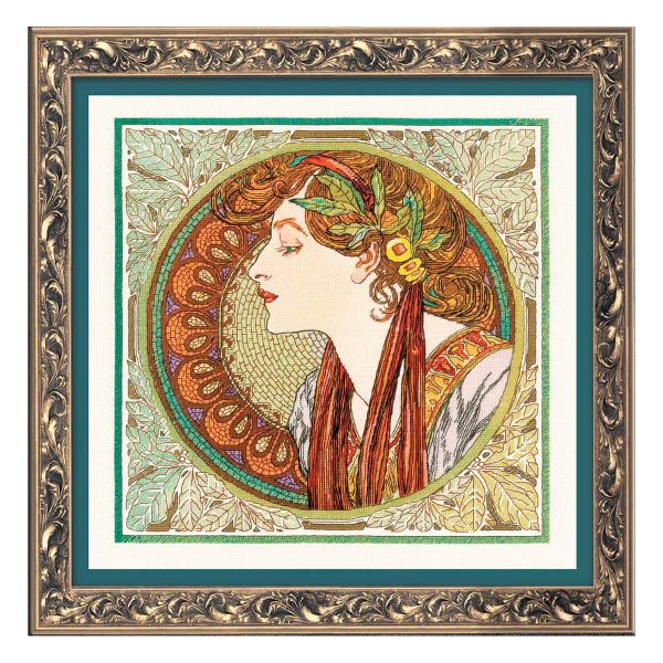 Набор для вышивания нитками Риолис, Лавр. По мотивам произведения А. Мухи 30х30см