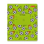 Тетрадь ученическая школьная, выборочный лак, A5+ 18 л. на скобе 65 г/м², белизна 100%, 20 шт, линия, 000713 Зелёное настроение, Светоч 18ТЕТл-003