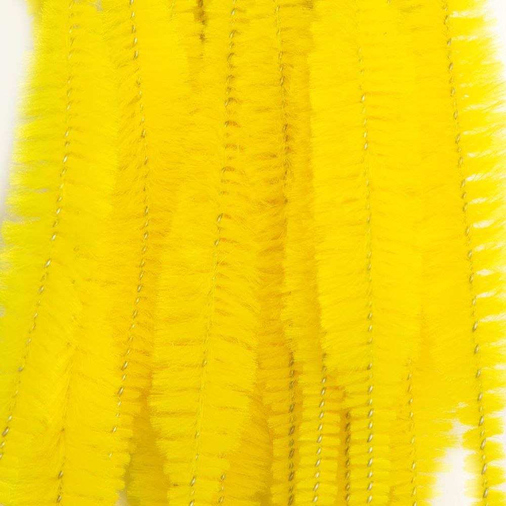 Проволока синельная объемная Цветок 12 мм / 300мм, 15шт, Astra&amp;Craft (B-047 желтый)