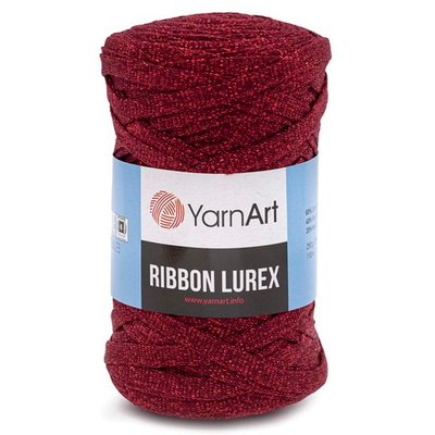 Пряжа YarnArt (ЯрнАрт) Ribbon Lurex / уп.4 мот. по 250 г, 110м, 739 красный