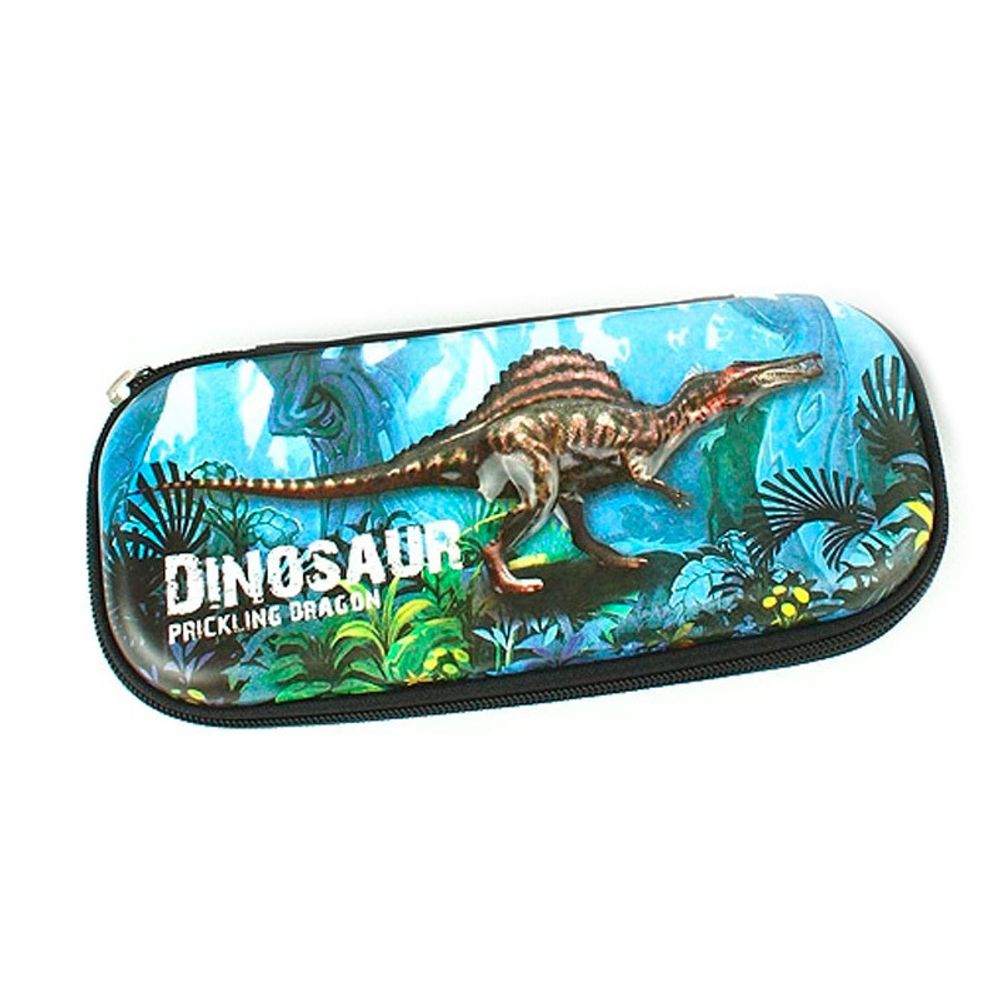 Пенал на молнии Динозавр, голубой, DV-13191