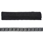 Кружево капроновое 22 мм / 13.71м 0574-1003, цв.черный