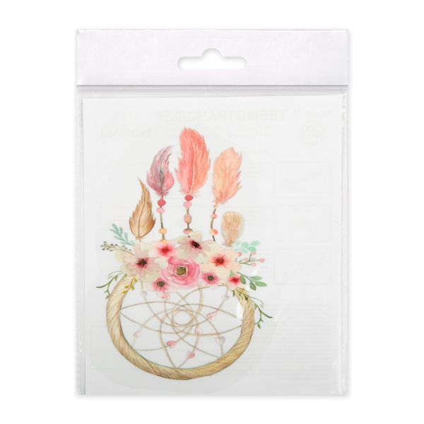 Термотрансфер M №02, 1 шт, M-216 оберег с перьями 12.8х18, Gamma 