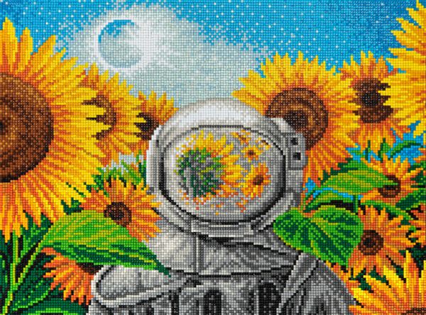 Алмазная (кристальная) мозаика Фрея ALPD-174, на подрамнике Космические сны, 40х30 см