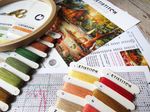 Набор для вышивания нитками LetiStitch, Жить одним днем 42х32 см