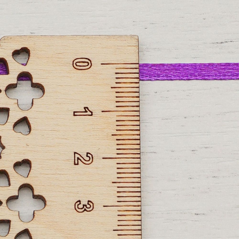 Лента атласная 2-сторонняя 3.0 мм / 100±2 метров, (170 фиолетовый), Globus