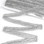 Тесьма отделочная 25 мм, 10880 цв.серебро уп.13.71м