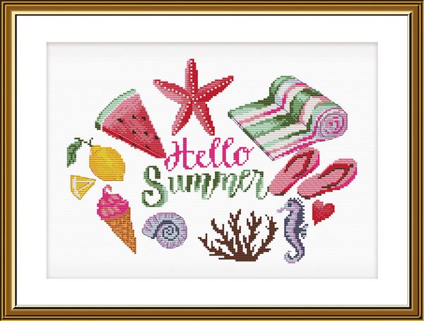 Набор для вышивания нитками Нова Слобода, Привет, Лето! 28х20 см
