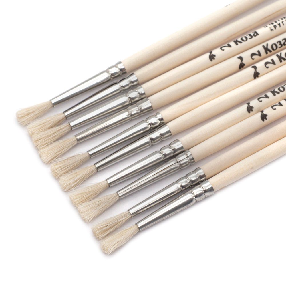 Кисть коза школьная №2,10 шт