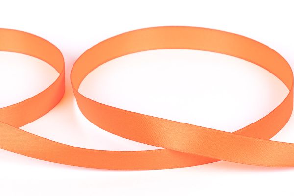Лента атласная 1-сторонняя 12.0 мм / 33±2 метра, №510N(15-1460) оранжевый, Gamma