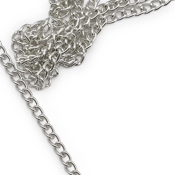 Цепь алюминиевая 5,0х3,6 мм, 10 м, никель