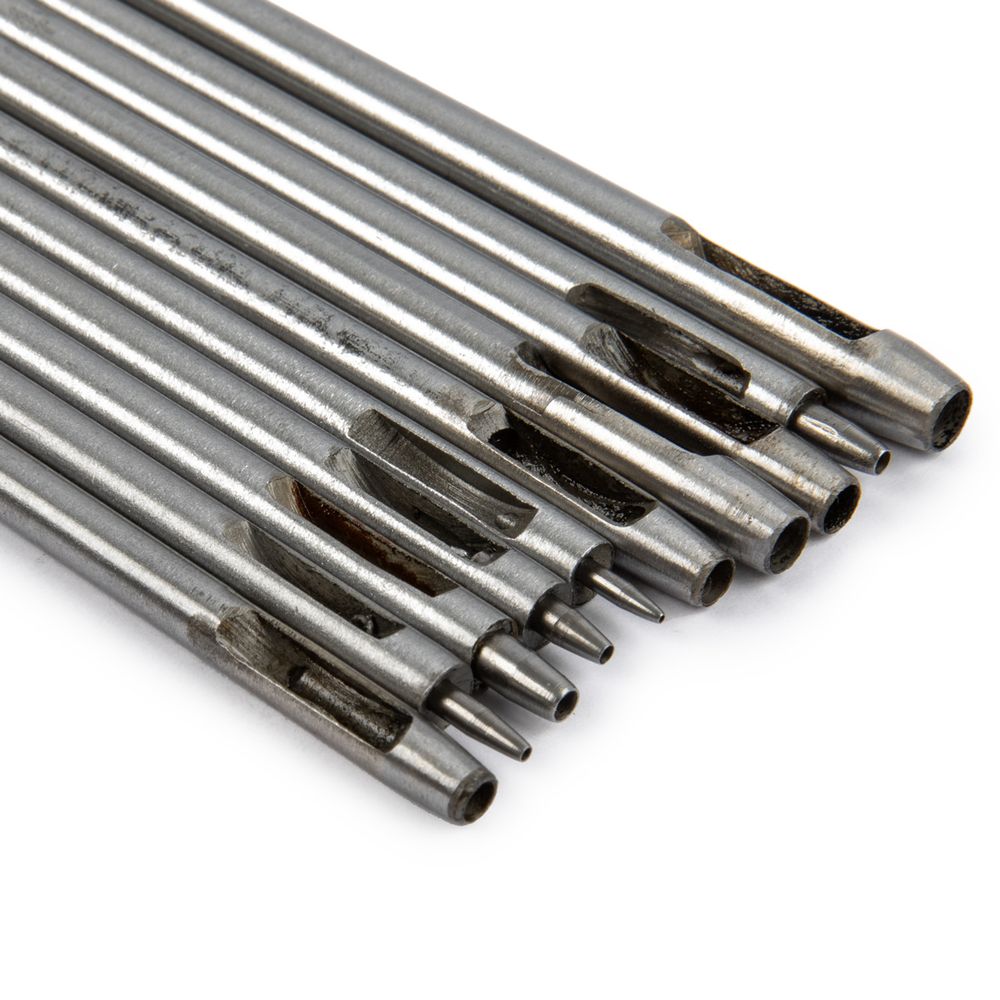 Пробойники для кожи круглые, набор 0.5/1/1.5/2/2.5/3/3.5/4/4.5/5 мм, Промысел, LT-032