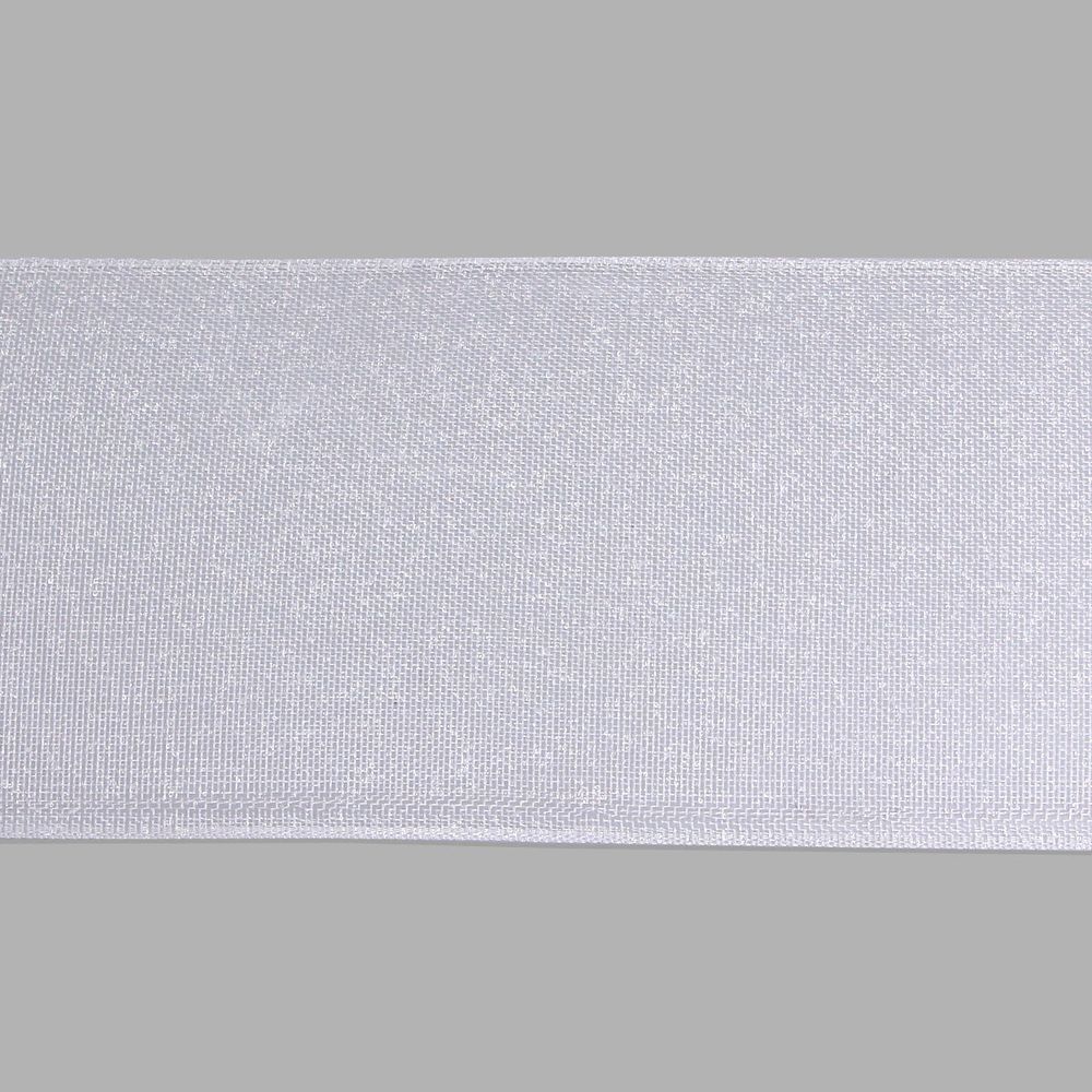 Люверсная шторная лента клеевая 100 мм / 10 метров, прозрачный, (1001)