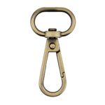 Карабин металл 20.0 мм (49х25 мм), 10 шт, 24 под бронзу, Gamma GH 111/20/10