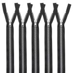 Молния трактор Arta Т6 (6 мм) 1 зам., разъем., 60 см, Decor, цв. 077 черный / 991 алюминий, уп.5 шт