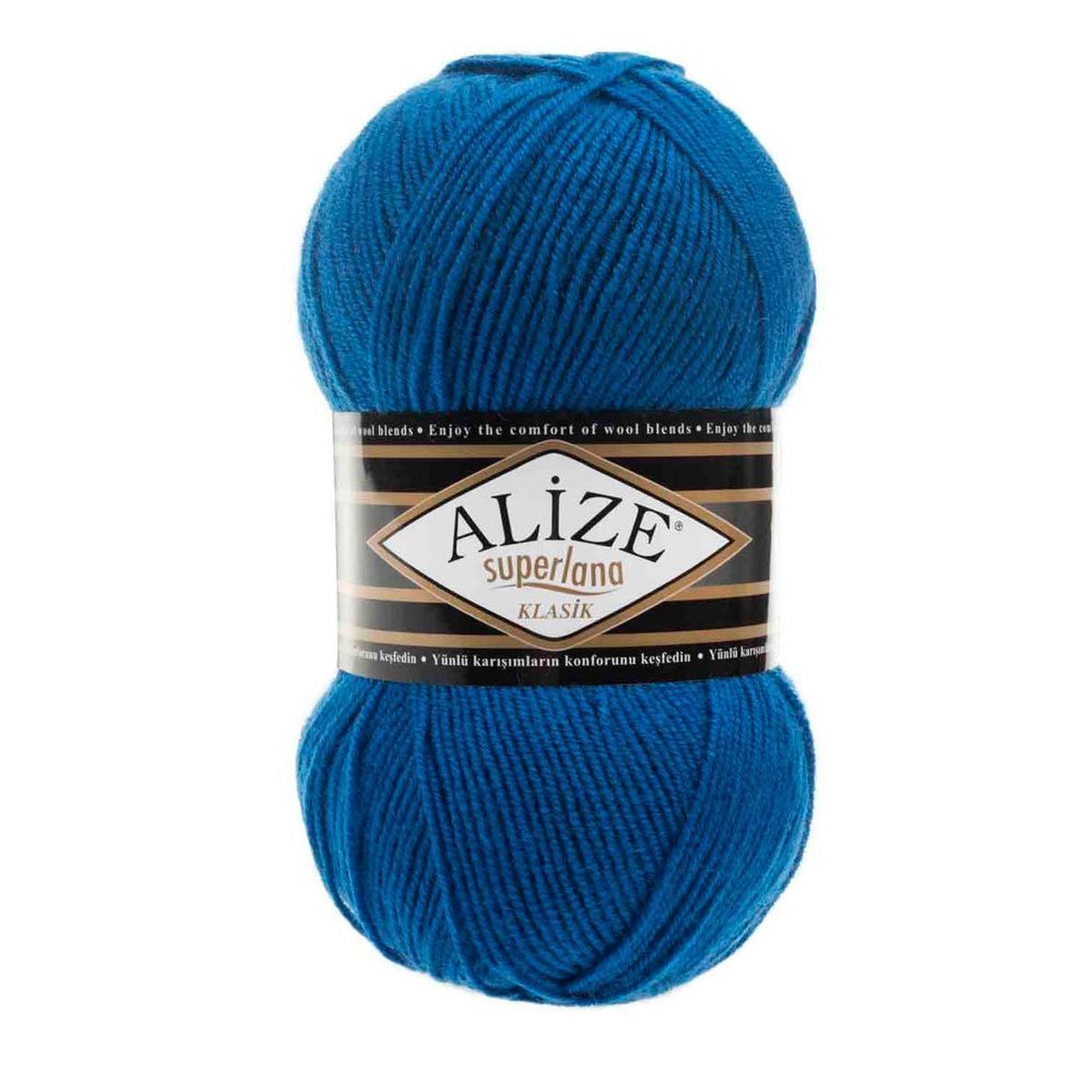 Пряжа Alize (Ализе) Superlana klasik / уп.5 мот. по 100 г, 280м, 141 василек A