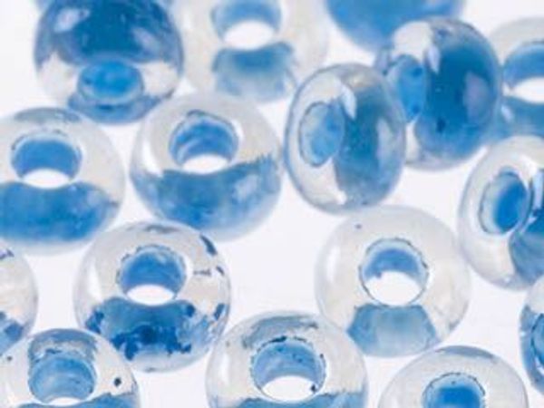 Бисер Preciosa прозрачный, цветной центр и покрытие 10/0 (2.3 мм), 1х50г, цв. 38665