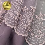 Кружево на сетке широкое 100 мм, TR.3657, цв.06 розовая пудра уп.9м, Kruzhevo