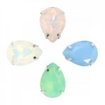 Стразы пришивные в цапах стекло TY цв.ассорти №2 13*18 мм, уп. 20 шт