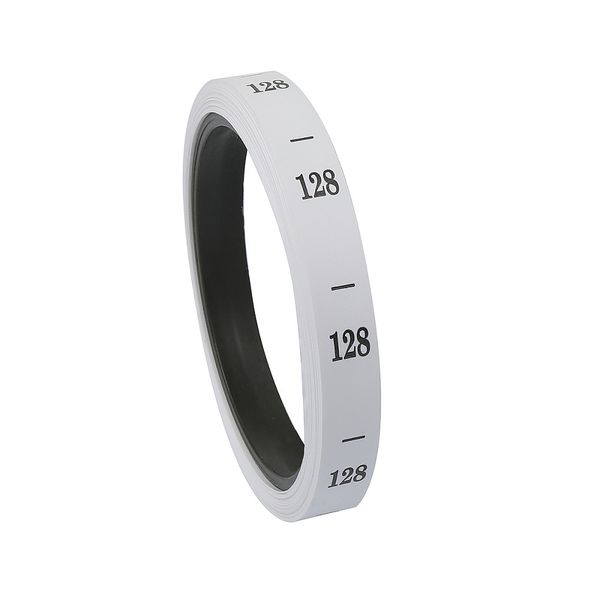 Этикетка-размерник п/э, размер 128 белый 10х25 мм ТВ в рул. 300 шт