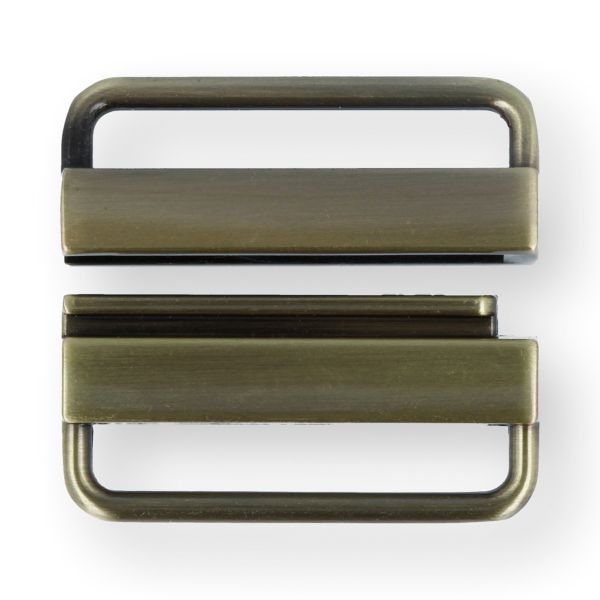 Застежка декоративная металл 35х27 мм, 10 шт, 12 шлифованная бронза, Micron GH 1073