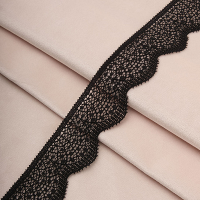 Кружево эластичное (стрейч) 30 мм / 22.86 метра, черный, 3AR2742