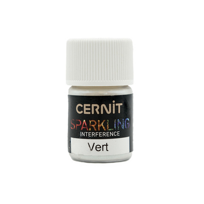 Мика-порошок, слюда Interference/проявляющийся "Sparkling Powder" 5 гр. Cernit, 600 vert/зеленый