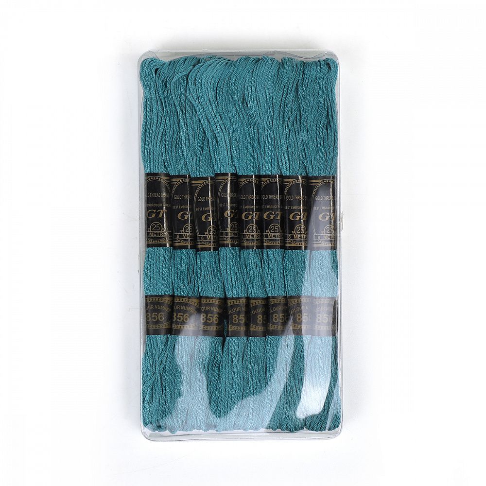 Мулине Ideal, цв.856 гр.синий, 24 мотка по 8 метров