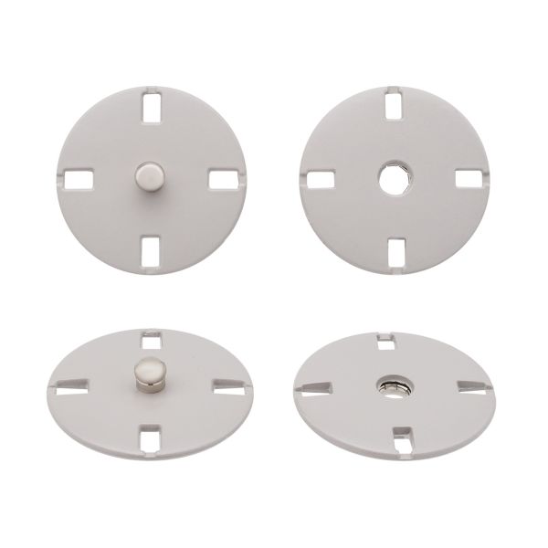 Кнопка пришивная металл ⌀21.0 мм, 10 шт, серый 1, KN13