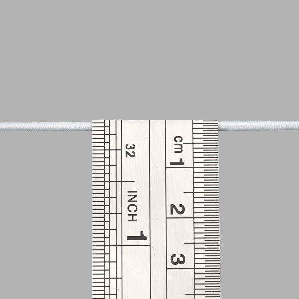 Резинка шляпная (шнур эластичный) ⌀1.5 мм / 100 метров, 0370-0301, белый