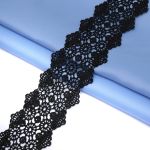 Кружево гипюр (плетёное) 55 мм / 13.7 метров, черный, 3AR1306